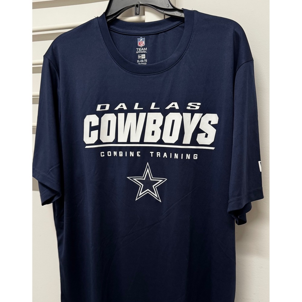 New Era Dallas Cowboys NFL Combine Training Shirt Mens XL Navy Blue Performance